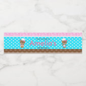 Backbär Geburtstagsparty Wasserflaschenetikett (Einzelnes Label)