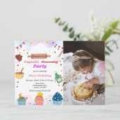 Backbash Party Mädchen schmücken Geburtstagsparty Einladung (Stehend Vorderseite)