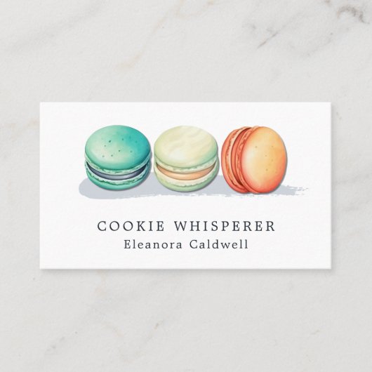 Backblogger Influencer Macarons Visitenkarte (Vorderseite)
