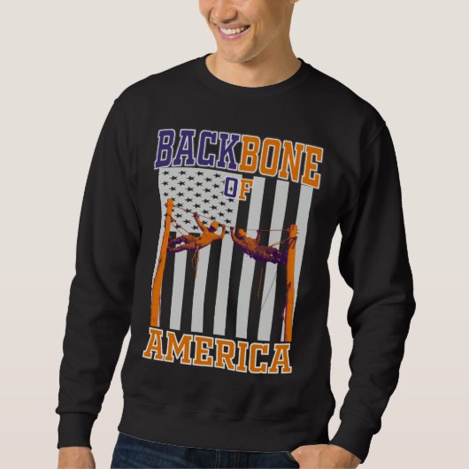 Backbone of America Lineman Lineworker Sweatshirt (Vorderseite)