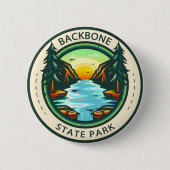 Backbone Staat Park Iowa Abzeichen Button (Vorderseite)