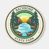 Backbone Staat Park Iowa Abzeichen Magnet (Vorne)