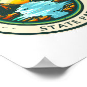 Backbone Staat Park Iowa Abzeichen Poster (Ecke)