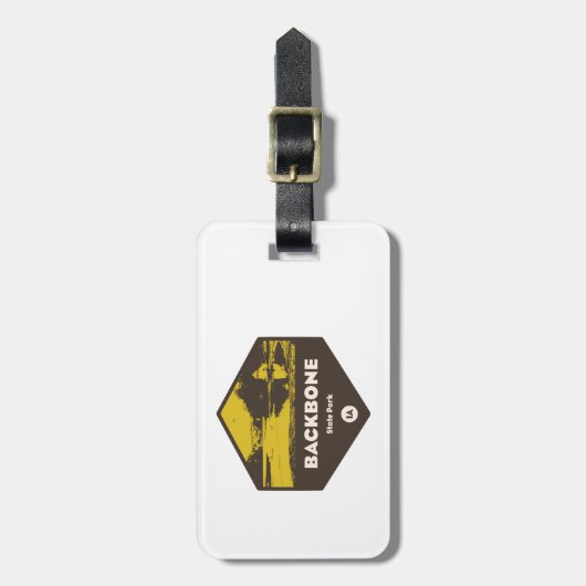 Backbone Staat Park Iowa Gepäckanhänger (Vorderseite vertikal)