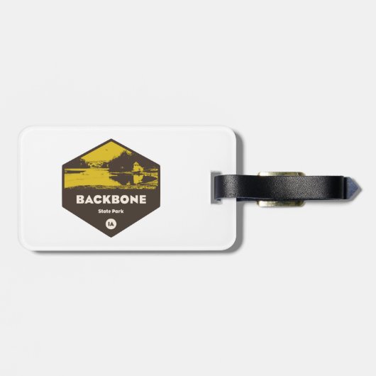 Backbone Staat Park Iowa Gepäckanhänger (Rückseite horizontal)