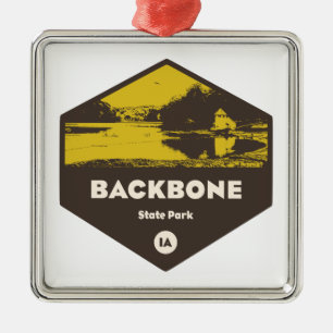 Backbone Staat Park Iowa Ornament Aus Metall