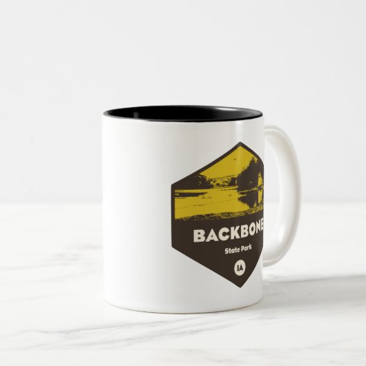 Backbone Staat Park Iowa Zweifarbige Tasse (VorderseiteRechts)
