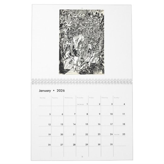Backbrain Calendar 2026 (Double-Page) Kalender (Jan 2026)