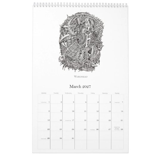 Backbrain Calendar V, 2026, Single Page Kalender (Mär 2027)