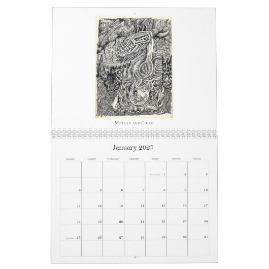 Backbrain Calendar VI, 2026, Double Page Kalender (Jan 2027)