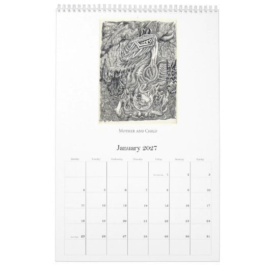 Backbrain Calendar VI, 2026, Single Page Kalender (Jan 2027)