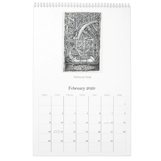 Backbrain Calendar VI, 2026, Single Page Kalender (Feb 2026)