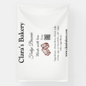 Backbraun mit Zutaten aus Liebe q r Banner (Vertikal)