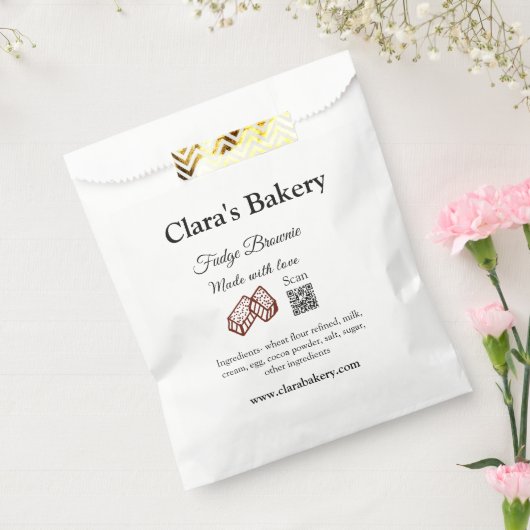 Backbraun mit Zutaten aus Liebe q r Geschenktütchen (Versiegelt)