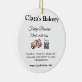 Backbraun mit Zutaten aus Liebe q r Keramik Ornament (Rechts)