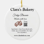 Backbraun mit Zutaten aus Liebe q r Keramik Ornament (Hinten)