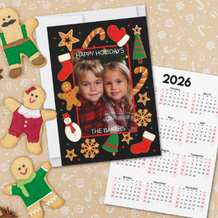 Backbriefe Bright Cookie Custom Foto Calendar Feiertagskarte