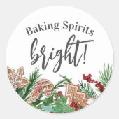Backbriefe Bright Cookie Exchange Runder Aufkleber (Vorderseite)