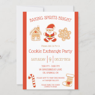 Backbriefe hell, Cookie Exchange-Party Einladung