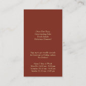 Backbriefe Visitenkarte (Rückseite)