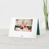 Backbrillanz Grün 2 Foto Feiertagskarte (Rückseite)