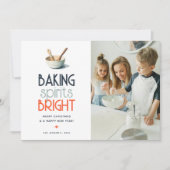 Backbrillanz Helle Foto Weihnachtskarte Feiertagskarte (Vorderseite)