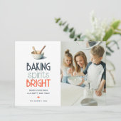 Backbrillanz Helle Foto Weihnachtskarte Feiertagskarte (Stehend Vorderseite)