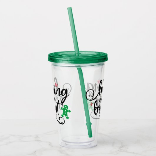 Backbrillanz | Weihnachtsfest Spaß Acryltrinkbecher (Links)