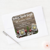 Backbrille Personalisiert Quadratischer Aufkleber (Umschlag)