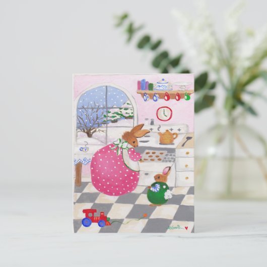 Backbunny Postcard Postkarte (Stehend Vorderseite)