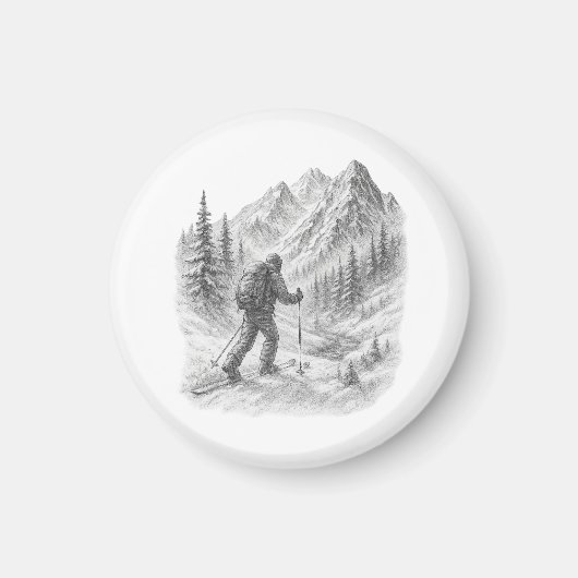 Backcountry-Skitouren-Magnet Magnet (Vorne)
