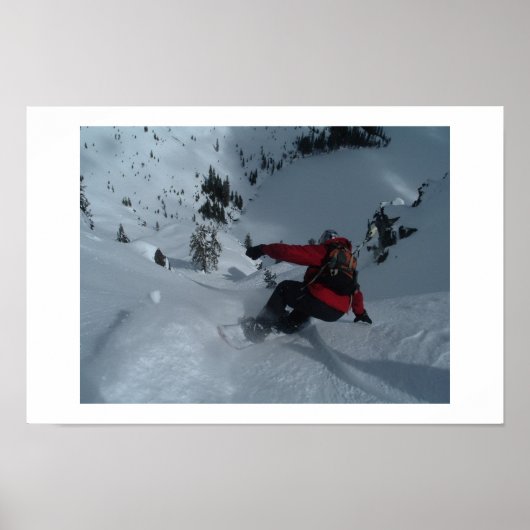 Backcountry Snowboarden Poster (Vorne)