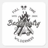 Backcountry Wilderness Quadratischer Aufkleber (Vorderseite)
