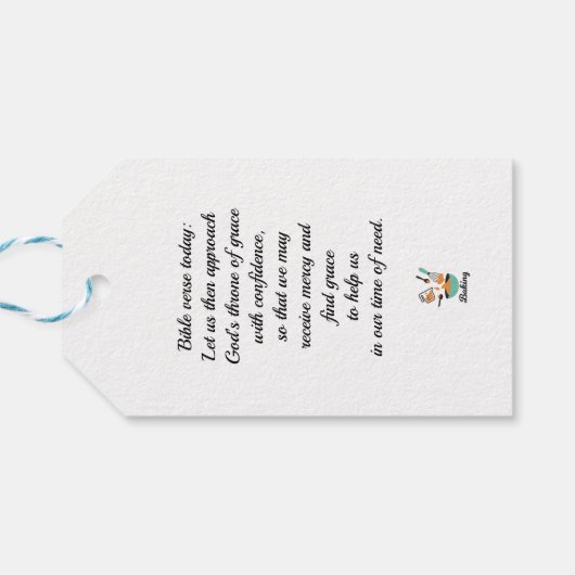 Backdesign für Bäcker Geschenkanhänger (Rückseite Horizontal)