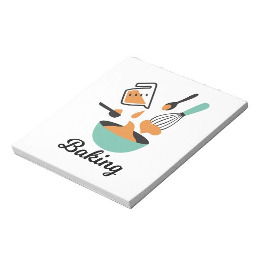 Backdesign für Bäcker Notizblock (Rotiert)