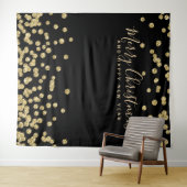 Backdrop Christmas Holiday Gold Black Confetti Wandteppich (Beispiel (Horizontal))