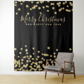 Backdrop Christmas Holiday Gold Black Confetti Wandteppich (Beispiel)