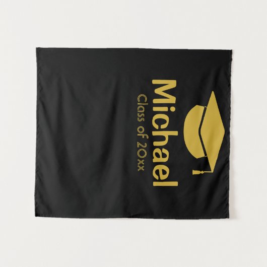 Backdrop-Klasse für personalisierte Abschluss 2023 Wandteppich (Vorderseite (Horizontal))