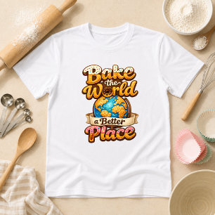 Backe der Welt einen besseren Ort Backhumor T-Shirt