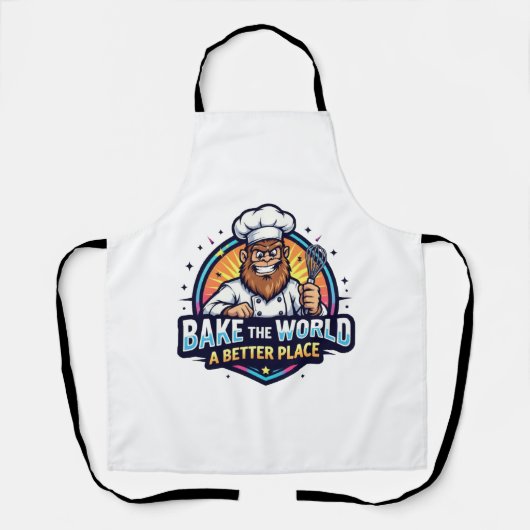 Backe der Welt einen besseren Ort Schürze (Vorderseite)