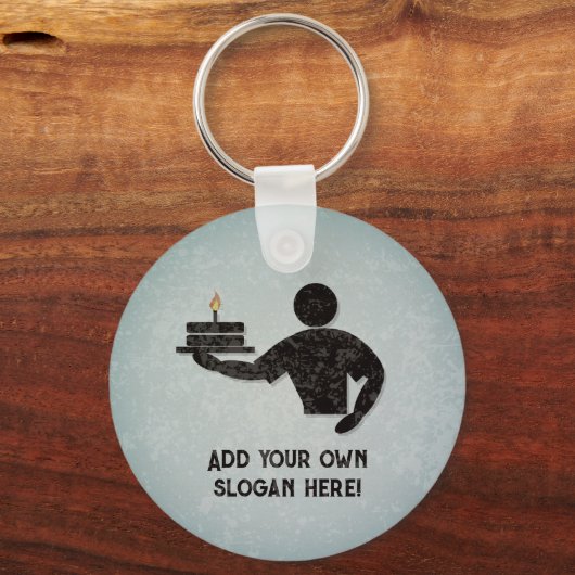 Backed a Cake Baker Theme - Ihr Text auf beiden Se Schlüsselanhänger (Vorderseite)