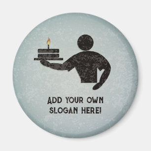 Backed a Cake - fügen Sie einen eigenen Text zum S Magnet