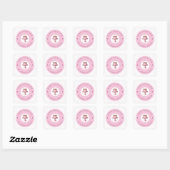 Backed with Liebe Pink Polka Dot Business Sticker (Blatt)