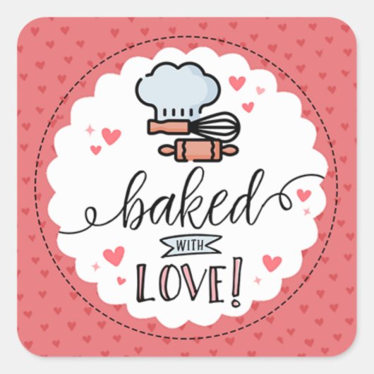 Backed with Liebe Small Business Sticker (Vorderseite)