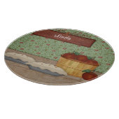 Backen Apfelkuchen Individuelle Name Schneidebrett (Ecke)