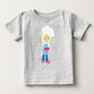 Backen, Bäcker, Konditorei Koch, Niedliches Mädche Baby T-shirt