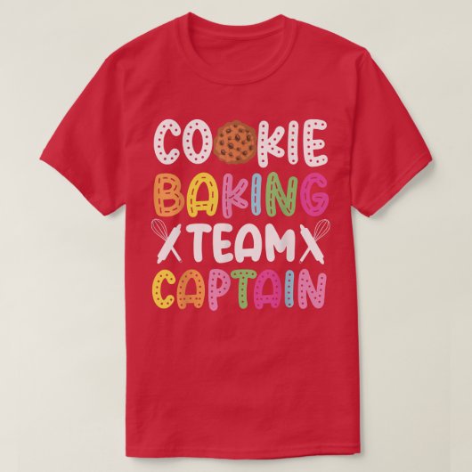 Backen Backkochteam Kapitän Cookie Backteam T-Shirt (Design vorne)