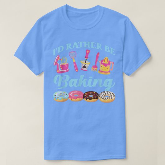 Backen Backwalze Button Donut ich lieber backen T-Shirt (Design vorne)