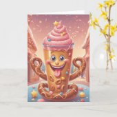 Backen Birthday Celebration Karte (Gelbe Blume)
