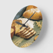 Backen-Brot Runde Wanduhr (Winkel)